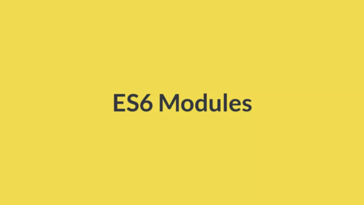 JavaScript ES6 模块