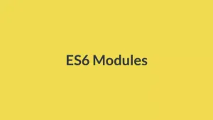 JavaScript ES6 模块