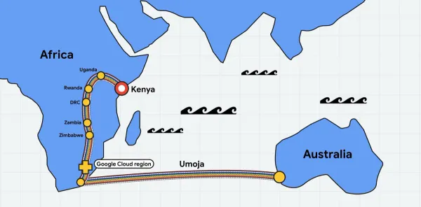 Google 筹建连接非洲和澳洲海底电缆