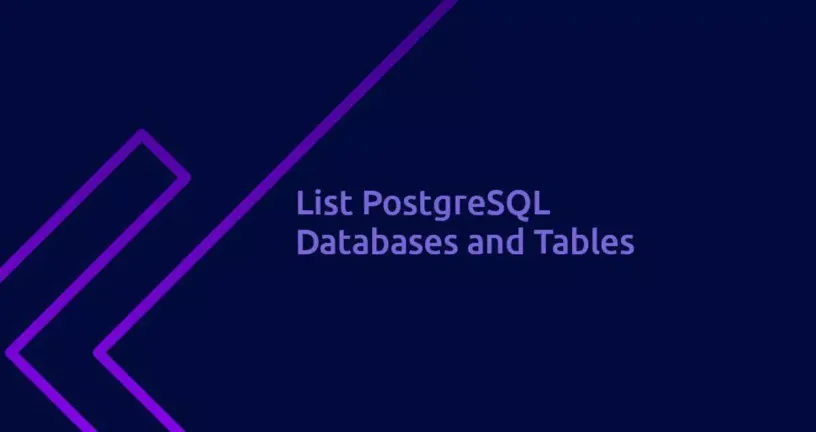 查询PostgreSQL数据库和表